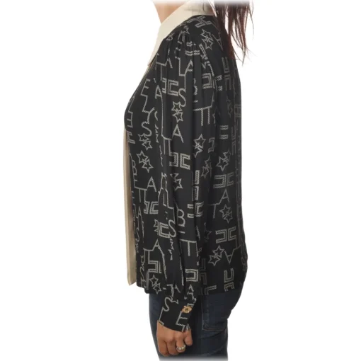 Elisabetta Franchi - Shirt with Long Sleeve - Black - Shirt - Made in Italy - Luxury Exclusive Collection - Avvenice^ Shirts