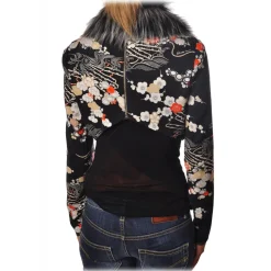 Elisabetta Franchi - Shirt with Removable Faux Fur Collar - Black - Shirt - Made in Italy - Luxury Exclusive Collection - Avvenice^ Shirts