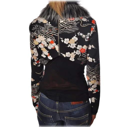 Elisabetta Franchi - Shirt with Removable Faux Fur Collar - Black - Shirt - Made in Italy - Luxury Exclusive Collection - Avvenice^ Shirts