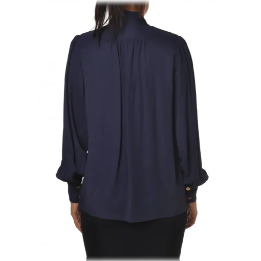 Elisabetta Franchi - Shirt with Sash - Blue - Shirt - Made in Italy - Luxury Exclusive Collection - Avvenice^ Shirts