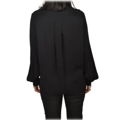 Elisabetta Franchi - Shirt with Gold Details Pockets - Black - Shirt - Made in Italy - Luxury Exclusive Collection - Avvenice^ Shirts
