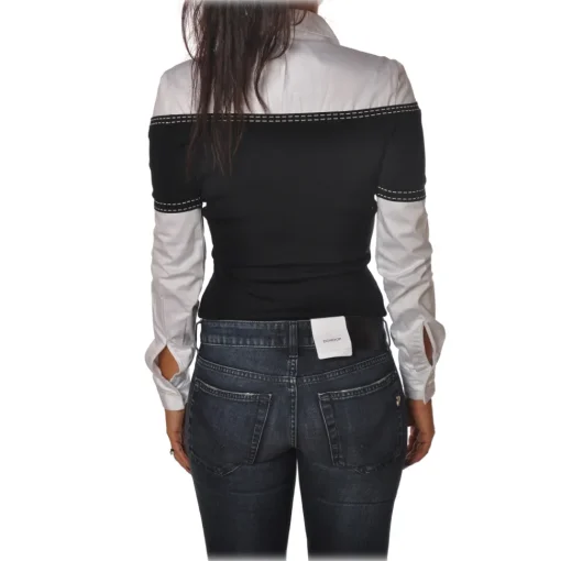 Elisabetta Franchi - Shirt Body - Black White - Shirt - Made in Italy - Luxury Exclusive Collection - Avvenice^ Shirts