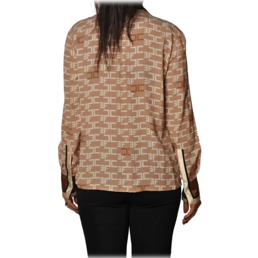 Elisabetta Franchi - Shirt with Long Sleeve - Camel - Shirt - Made in Italy - Luxury Exclusive Collection - Avvenice^ Shirts