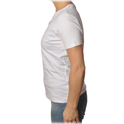 Elisabetta Franchi - Short Sleeve T-Shirt in Light Cotton - White - T-Shirt - Made in Italy - Luxury Exclusive Collection - Avvenice^ T-shirt