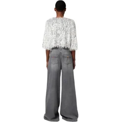 Elisabetta Franchi - Short Jacket with Fringes and Sequins - Silver - Jacket - Made in Italy - Luxury Exclusive Collection - Avvenice^ Jackets