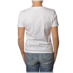 Elisabetta Franchi - Short Sleeve T-Shirt in Light Cotton - White - T-Shirt - Made in Italy - Luxury Exclusive Collection - Avvenice^ T-shirt