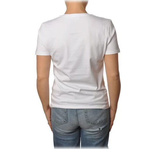 Elisabetta Franchi - Short Sleeve T-Shirt in Light Cotton - White - T-Shirt - Made in Italy - Luxury Exclusive Collection - Avvenice^ T-shirt