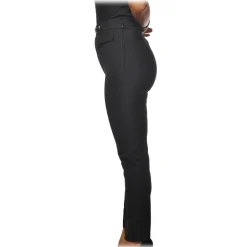 Elisabetta Franchi - Skinny Trousers with Metal Logo - Black - Trousers - Made in Italy - Luxury Exclusive Collection - Avvenice^ Trousers