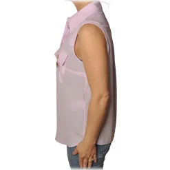 Elisabetta Franchi - Sleeveless Shirt with Closure - Lillac - Shirt - Made in Italy - Luxury Exclusive Collection - Avvenice^ Shirts