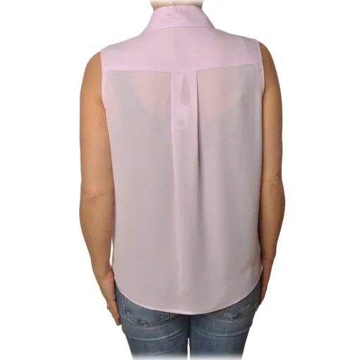 Elisabetta Franchi - Sleeveless Shirt with Closure - Lillac - Shirt - Made in Italy - Luxury Exclusive Collection - Avvenice^ Shirts