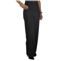 Elisabetta Franchi - Stretch Knit Pants - Black - Trousers - Made in Italy - Luxury Exclusive Collection - Avvenice^ Trousers
