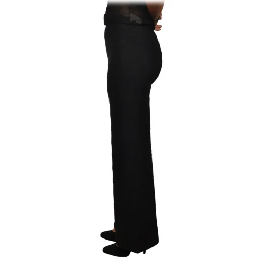 Elisabetta Franchi - Stretch Knit Pants - Black - Trousers - Made in Italy - Luxury Exclusive Collection - Avvenice^ Trousers