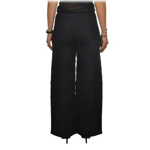Elisabetta Franchi - Stretch Knit Pants - Black - Trousers - Made in Italy - Luxury Exclusive Collection - Avvenice^ Trousers