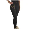 Elisabetta Franchi - Trousers with Gold-Colored Metal Chain - Black - Trousers - Made in Italy - Luxury Exclusive Collection - Avvenice
