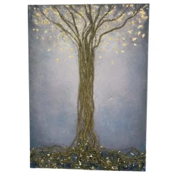 Eliza Oynus - Grey Tree - Installation - Silk - Linen - Gold - Avvenice^ Installations