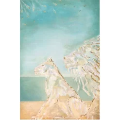 Eliza Oynus - Venetian Lion and Lioness - Installation - Silk - Linen - Gold - Avvenice^ Installations