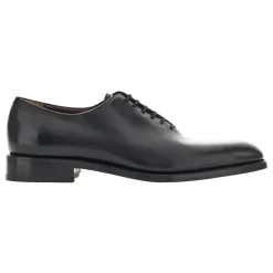 Fabbrica Italiana - Leather Oxfords - Black - Shoes - Handmade in Italy - Luxury - Avvenice^ Shoes