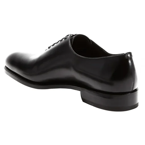 Fabbrica Italiana - Leather Oxfords - Black - Shoes - Handmade in Italy - Luxury - Avvenice^ Shoes
