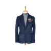 Fefe Napoli Fefè Napoli - Blue Velvet Larocciatore Jacket - Jackets - Handmade in Italy - Luxury Exclusive Collection - Avvenice