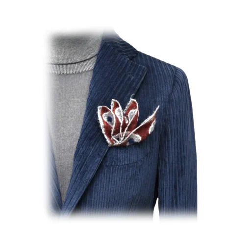 Fefe Napoli Fefè Napoli - Blue Velvet Larocciatore Jacket - Jackets - Handmade in Italy - Luxury Exclusive Collection - Avvenice