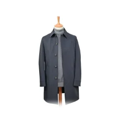 Fefe Napoli Fefè Napoli - Dark Blue Technical Trench Coat - Jackets - Handmade in Italy - Luxury Exclusive Collection - Avvenice