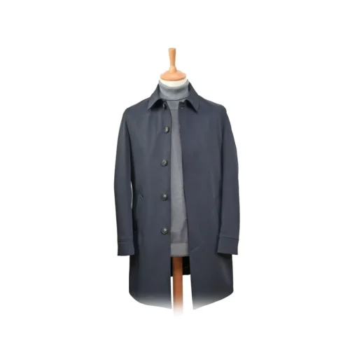 Fefe Napoli Fefè Napoli - Dark Blue Technical Trench Coat - Jackets - Handmade in Italy - Luxury Exclusive Collection - Avvenice