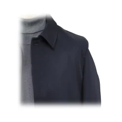 Fefe Napoli Fefè Napoli - Dark Blue Technical Trench Coat - Jackets - Handmade in Italy - Luxury Exclusive Collection - Avvenice