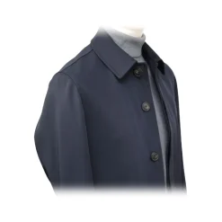 Fefe Napoli Fefè Napoli - Dark Blue Technical Trench Coat - Jackets - Handmade in Italy - Luxury Exclusive Collection - Avvenice