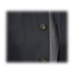 Fefe Napoli Fefè Napoli - Dark Blue Technical Trench Coat - Jackets - Handmade in Italy - Luxury Exclusive Collection - Avvenice