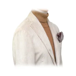Fefe Napoli Fefè Napoli - Larocciatore White Velvet Jacket - Jackets - Handmade in Italy - Luxury Exclusive Collection - Avvenice^ Jackets