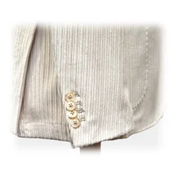 Fefe Napoli Fefè Napoli - Larocciatore White Velvet Jacket - Jackets - Handmade in Italy - Luxury Exclusive Collection - Avvenice^ Jackets