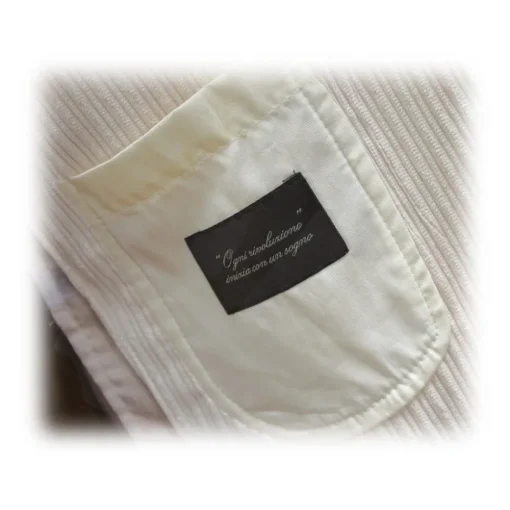 Fefe Napoli Fefè Napoli - Larocciatore White Velvet Jacket - Jackets - Handmade in Italy - Luxury Exclusive Collection - Avvenice^ Jackets
