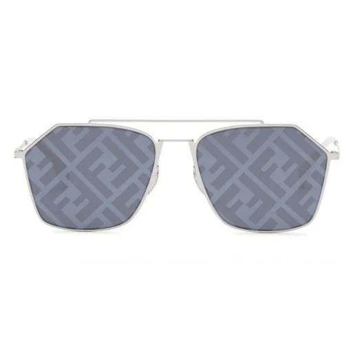 Fendi - Eyeline - Rectangular Sunglasses - Palladium - Sunglasses - Eyewear - Avvenice