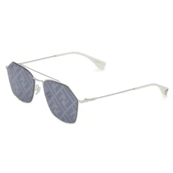 Fendi - Eyeline - Rectangular Sunglasses - Palladium - Sunglasses - Eyewear - Avvenice