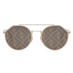 Fendi - Eyeline - Round Sunglasses - Gold - Sunglasses - Eyewear - Avvenice^ Sunglasses & Eyewear