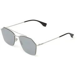 Fendi - Eyeline - Ruthenium Asian Fit Square Sunglasses - Sunglasses - Eyewear - Avvenice
