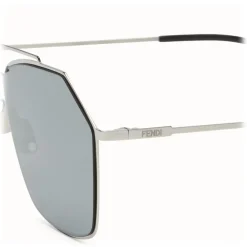 Fendi - Eyeline - Ruthenium Asian Fit Square Sunglasses - Sunglasses - Eyewear - Avvenice