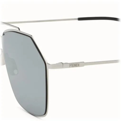Fendi - Eyeline - Ruthenium Asian Fit Square Sunglasses - Sunglasses - Eyewear - Avvenice