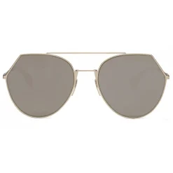 Fendi - Eyeline - Soft Gold Rounded Sunglasses - Sunglasses - Eyewear - Avvenice^ Sunglasses & Eyewear