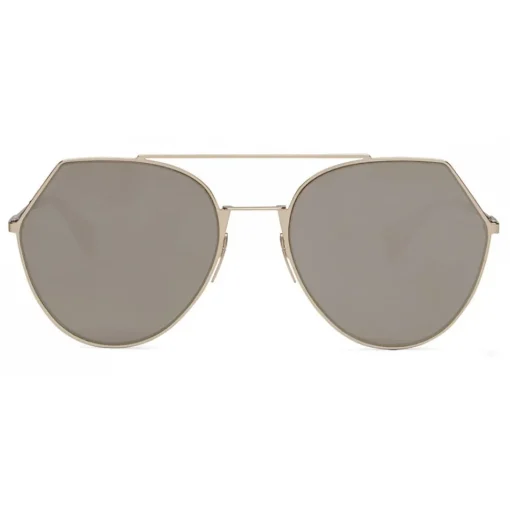 Fendi - Eyeline - Soft Gold Rounded Sunglasses - Sunglasses - Eyewear - Avvenice^ Sunglasses & Eyewear