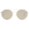 Fendi - Eyeline - White and Gold Round Sunglasses - Sunglasses - Eyewear - Avvenice