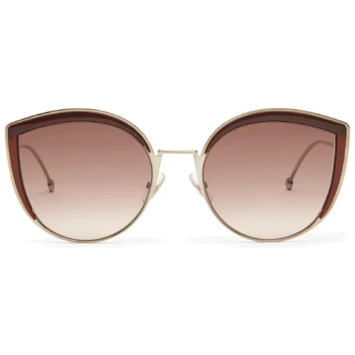 Fendi - F is - Copper Cat Eye Oversize Sunglasses - Sunglasses - Eyewear - Avvenice^ Sunglasses & Eyewear