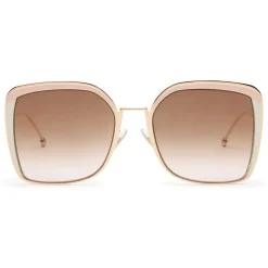 Fendi - F is - Copper Square Oversize Sunglasses - Sunglasses - Eyewear - Avvenice^ Sunglasses & Eyewear