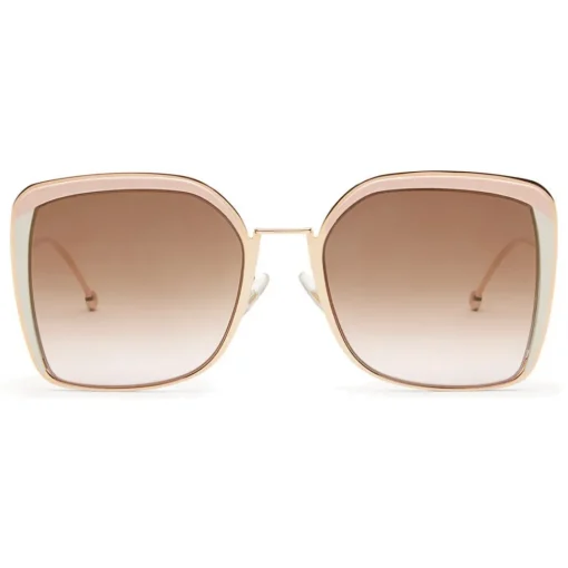 Fendi - F is - Copper Square Oversize Sunglasses - Sunglasses - Eyewear - Avvenice^ Sunglasses & Eyewear
