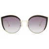 Fendi - F is - Gold Cat Eye Oversize Sunglasses - Sunglasses - Eyewear - Avvenice
