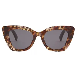 Fendi - F is - Havana FF Cat Eye Sunglasses - Sunglasses - Eyewear - Avvenice