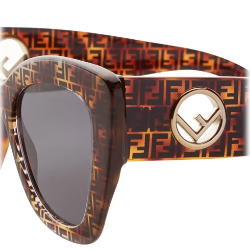 Fendi - F is - Havana FF Cat Eye Sunglasses - Sunglasses - Eyewear - Avvenice
