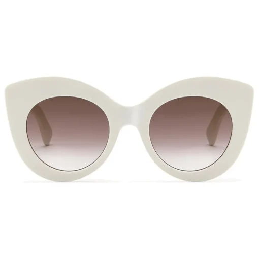 Fendi - F is - White and Brown Cat Eye Sunglasses - Sunglasses - Eyewear - Avvenice^ Sunglasses & Eyewear