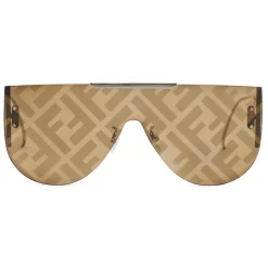 Fendi - Fabulous 2.0 - Shield Sunglasses - Brown - Sunglasses - Eyewear - Avvenice