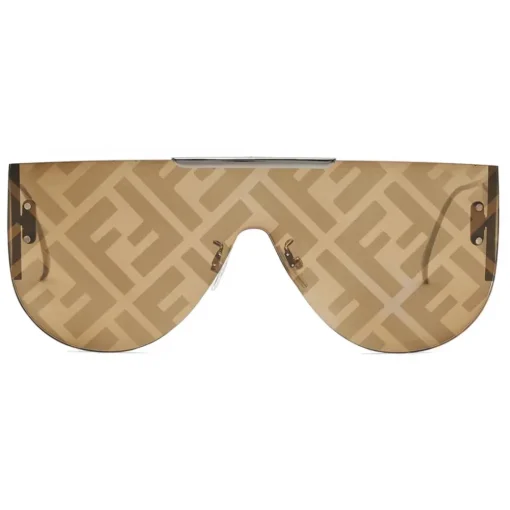 Fendi - Fabulous 2.0 - Shield Sunglasses - Brown - Sunglasses - Eyewear - Avvenice